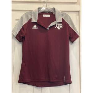Adidas Maroon/Gray  Texas A&M ladies golf polo shirt  MED